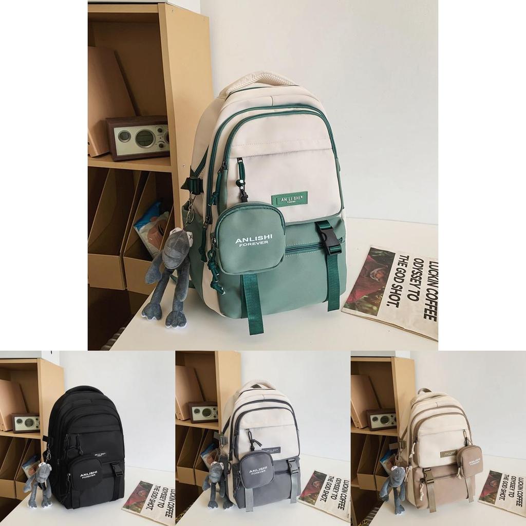 Letter Nylon Travel Backpack For Students With Antiload Burden And 15in Laptop Storage