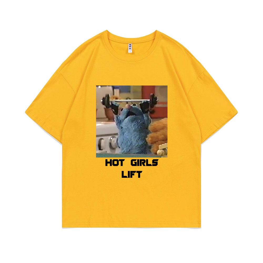 Tutter Hot Girls Lift Tshirt Working On My Fitness T-shirt Funny Mouse Graphic Short Sleeve Tshirt Men Women Fashion Casual Tees