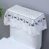 Universal Toilet Tank Cover Dirt Resistant Non Slip Dustproof Pad Lace Cover Detachable Toilets Cover Clothes Home Decoration