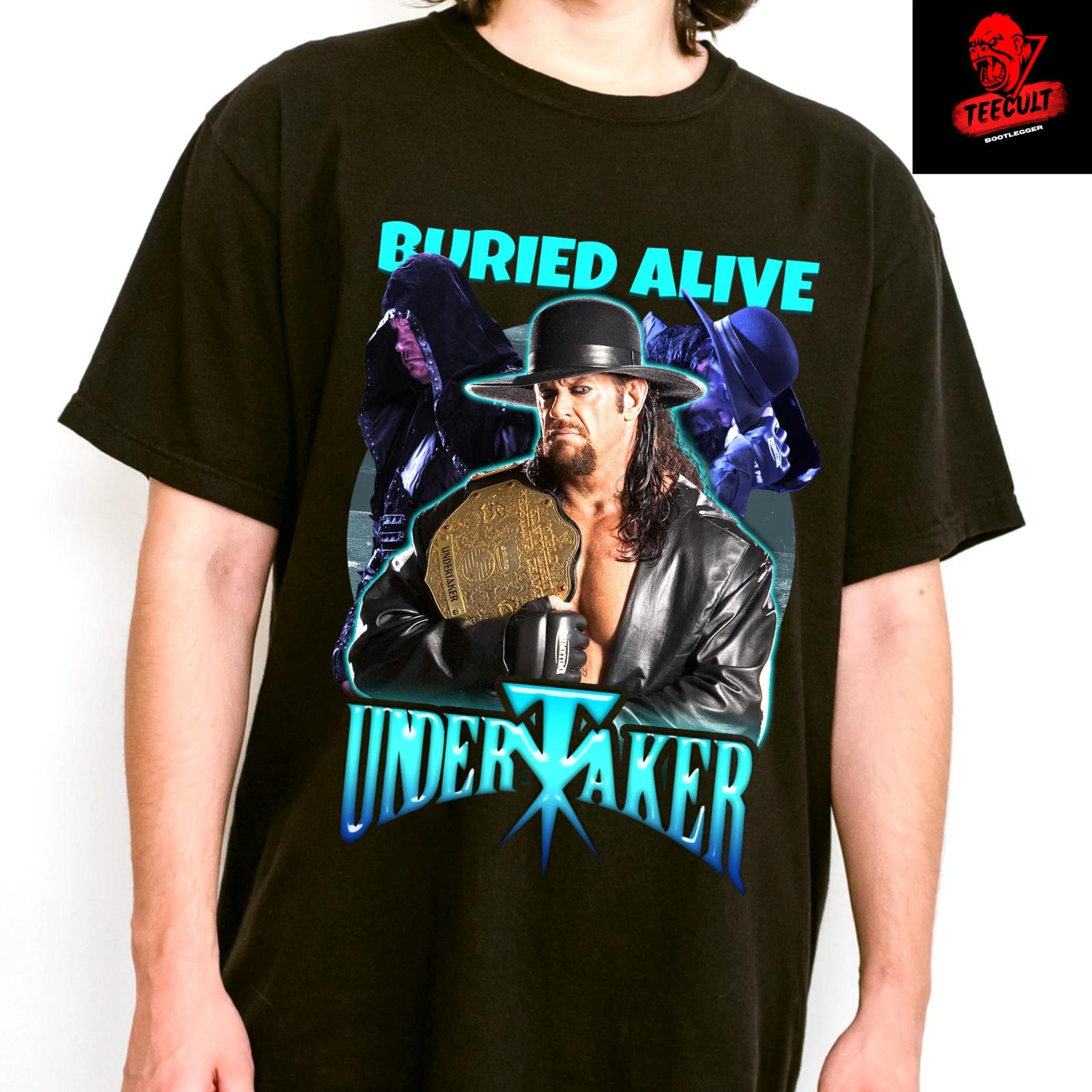 Men s and Women s T-shirts WWE Wrestling THE UNDERTAKER Buried Alive Superstars Cotton L