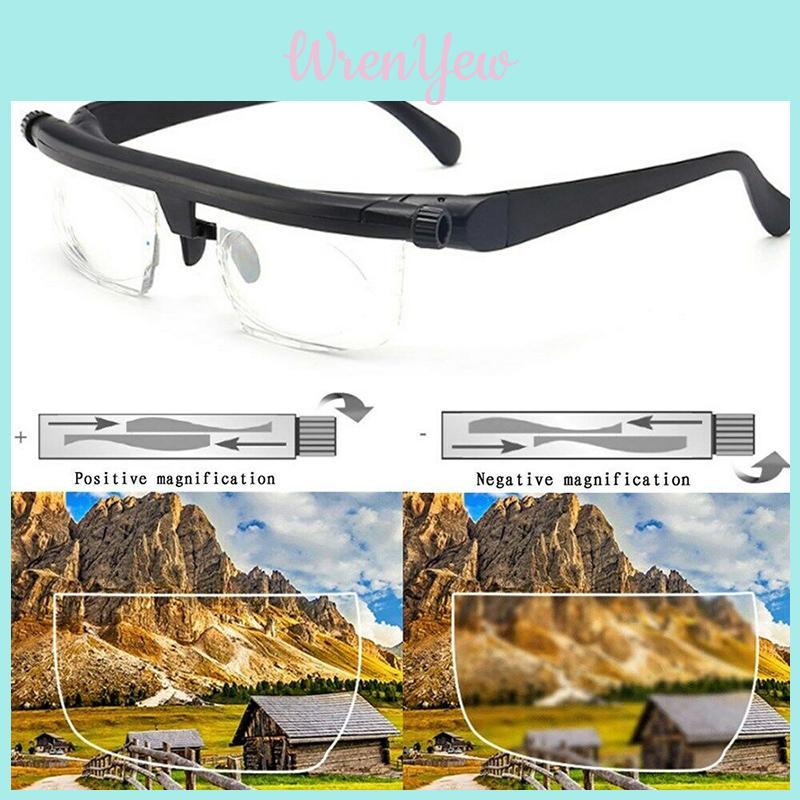 Dial Adjustable Glasses Variable Focus Enhance Vision Comfort For Reading And Distance