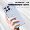 Etui do Xiaomi Poco X6 X7 Pro Etui z płynnym silikonem Pierścień Stojak Shell Coque do POCO X5 Pro Pokrowiec Odporny na wstrząsy Zderzak Tylny Funda
