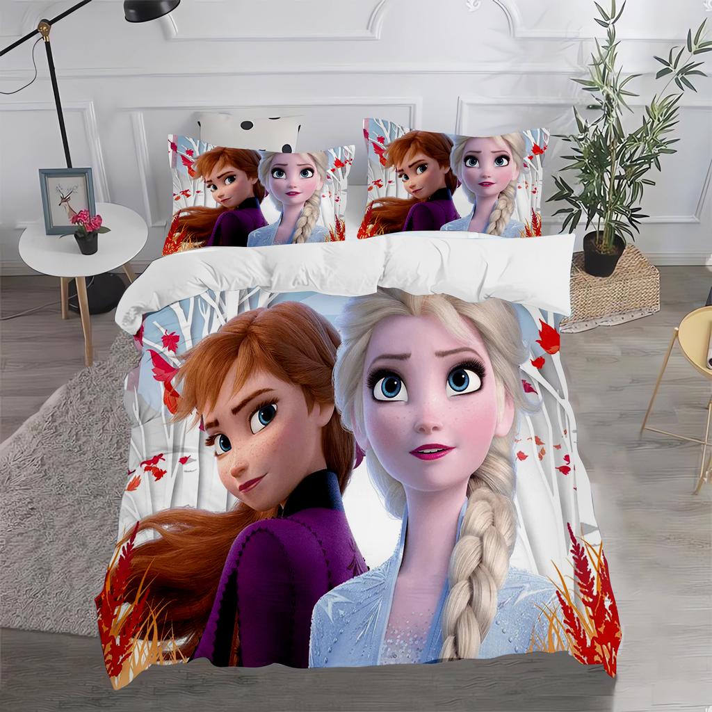 Frozen Cartoon Quilt Cover Cute Printed Comforter 100% Polyester Bedding Anime Duvet Twin Size Children Gift Various Sizes