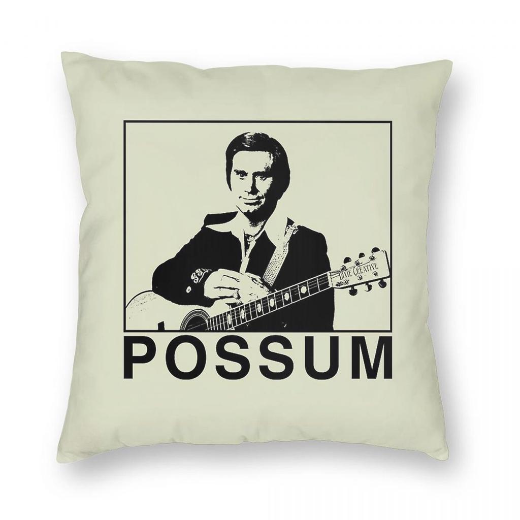 The Possum George Jones Square Pillowcase Polyester Linen Velvet Printed Zip Decorative Throw Pillow Case Car Cushion Cover
