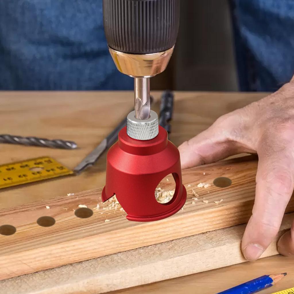 Vertical Drill Guide 3-10mm Aluminum 90 Degree Straight Hole Drilling Positioner Pocket Hole Jig with 8 Steel Drill Bushings