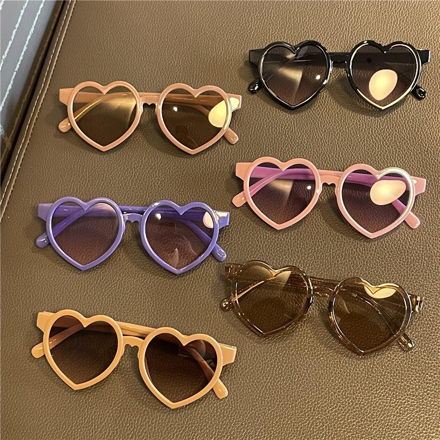 Love Gradient Children'S Sunglasses Baby Sunglasses Candy Colored Glasses Heart Shaped Glasses Jelly Colored Sunglasses