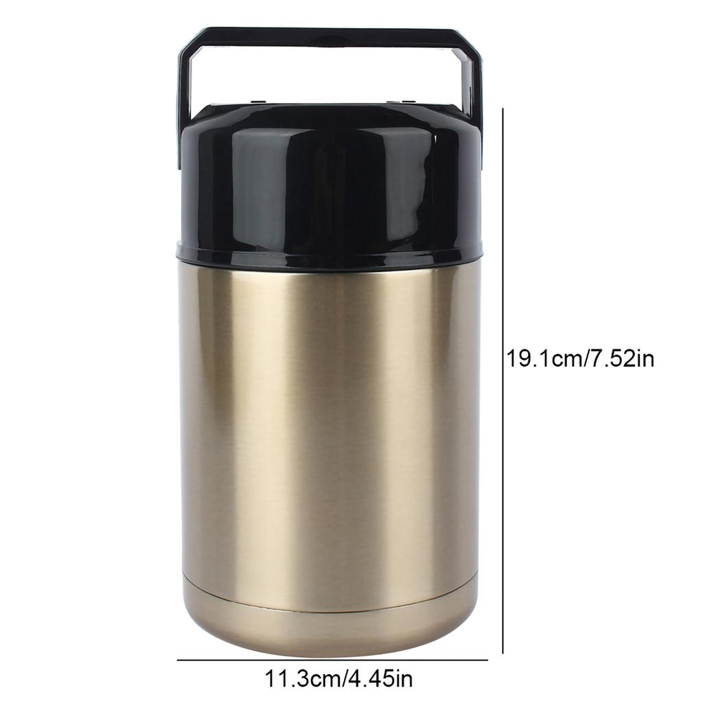 1000ml Stainless Steel Vacuum Thermos Lunch Box Smoldering Mug Insulated Soup Container