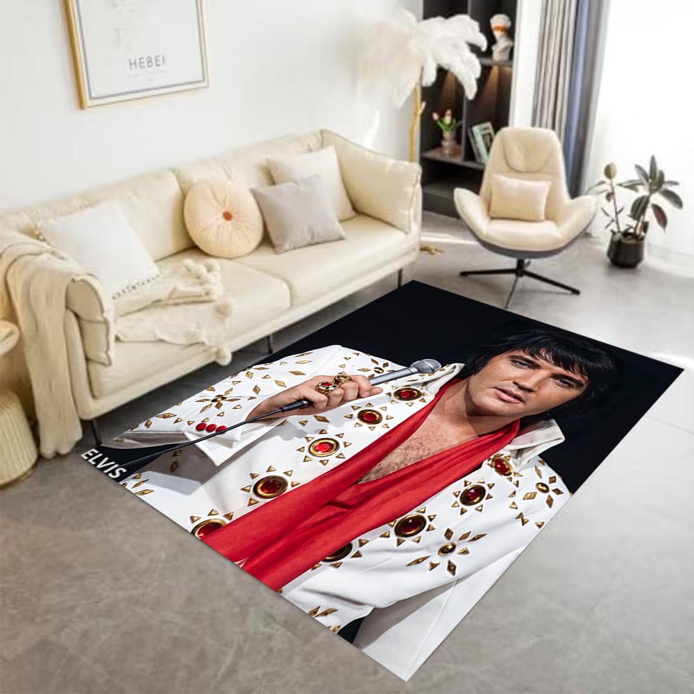 Elvis Presley Roses Carpet Perfect for Decorate room Foyer Dormitory Balcony Anti-slip Rug Anime Office Decor Perfect Gift for Friends & Family