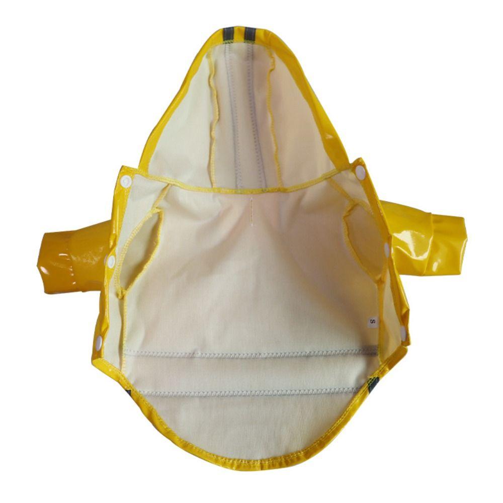 PU Dog Hooded Raincoat Towable Small Dog Clothes Stylish Dog Rain Cloak  Puppy