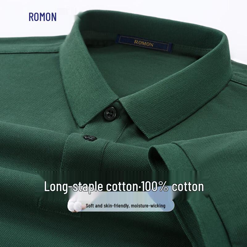 

Romon Men s 100% Cotton Polo T-Shirt L