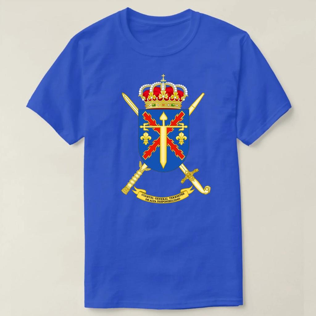 Spanish Army High Readiness Land Headquarters Insignia TShirt 100 Cotton ONeck Short Sleeve Summer Casual Mens Tshirt