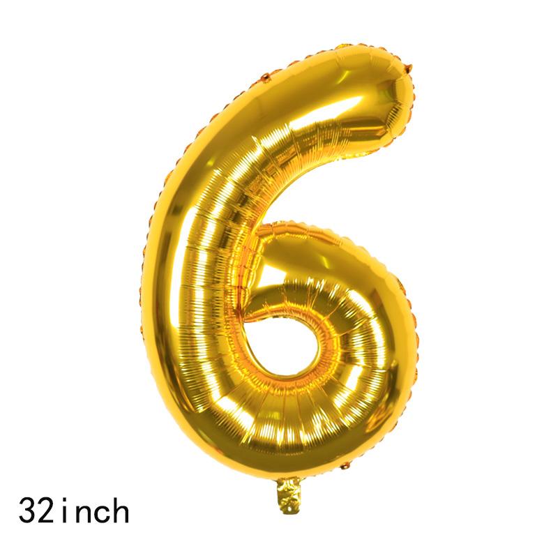 52pcs Golden Happy Birthday Party Balloons, 0-9 Numbers, for Birthday Party, Anniversary, Graduation, New Year, Valentine's Day