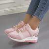 New Women's Sportswear Shoes Platform Wedge Heel Large Size Lace-Up Breathable Women's Sneakers