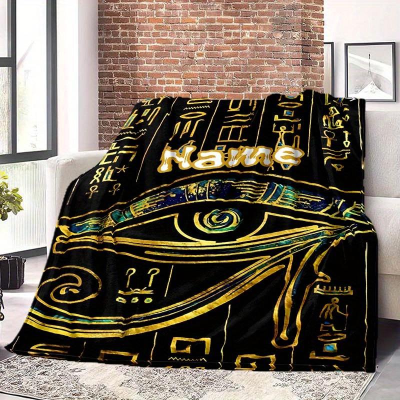 Egyptian Writing Customize Your Name Blanket Used For Chair Office Sofa Bed Camping Soft And Warm Giving Friends And Relatives Birthday Graduation
