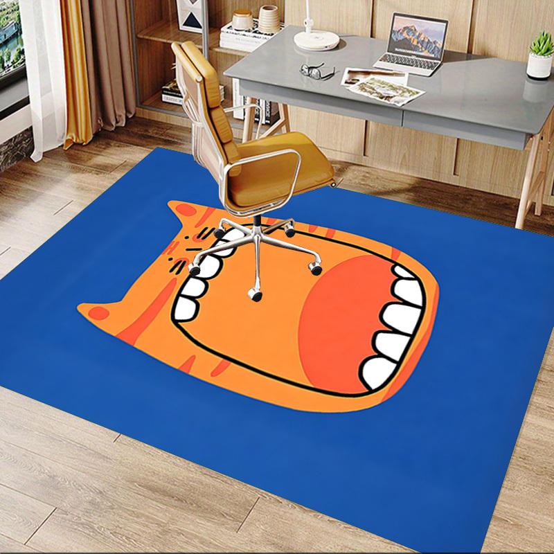 1PC Cat Mouth Extra Large Non Slip Floor Carpet, Office, Family, Bedroom Large Area Rug Indoor Rugs, Vibrant Colors
