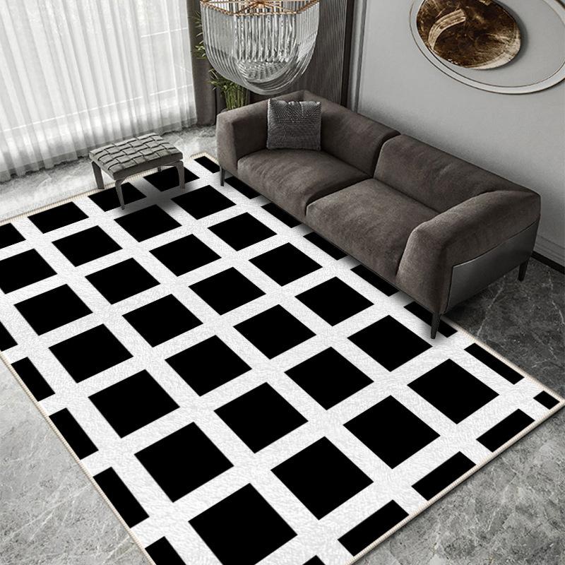 Light Luxury Living Room Carpet Room Large Area of Nordic Wind Sand Tea Table Mat All Shop with Dirt Resistant Floor Mat
