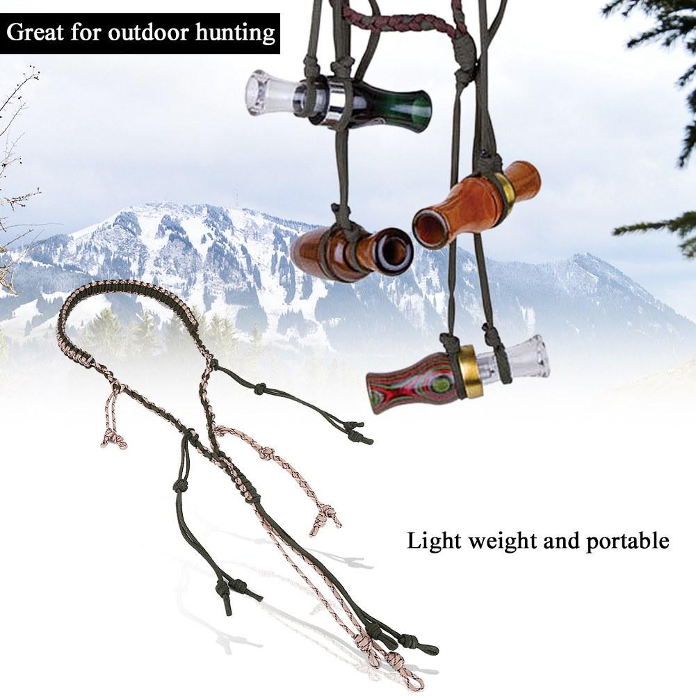 Nylon Enten-Gänse Lockpfeifen Lanyard Geflochtenes Paracord für Outdoor-Jagd(Armeegrün ACU Tarnmuster)