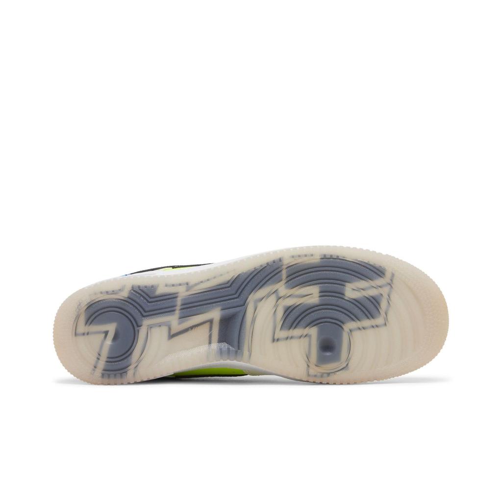 Nike Air Force 1 '07 LV8 'Worldwide Pack - Katakana' (Unisex) White / White / Black / Volt / Blue Fury Skateboard Shoes DA1343 117
