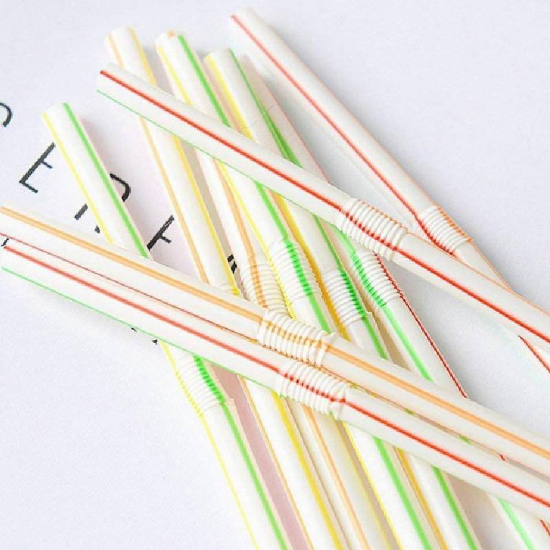 Plastic Drinking Straws 100pcs Colorful Bendable Beverage Party Supplies For Weddings And Events