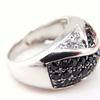 Black White 'Romy' Silver Ring