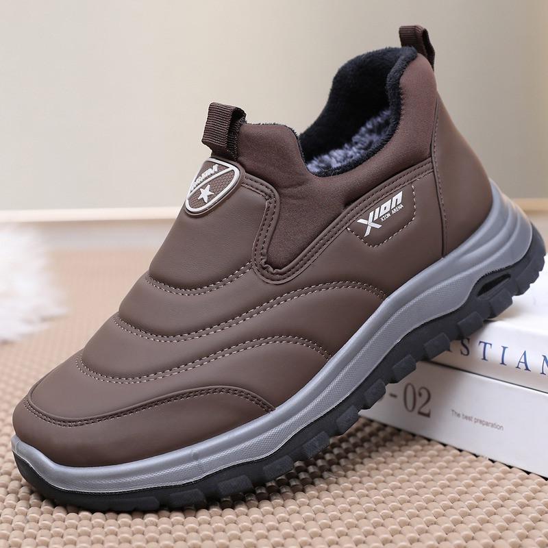 Herren Winter Old Beijing Samtgefütterte Rutschfeste Freizeitschuhe für ältere Menschen