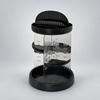 Cylindrical Rotating Skincare Organizer with Dividers Transparent Degree Makeup