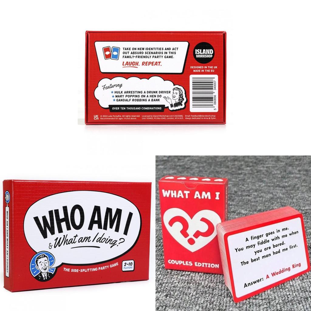 Whoami Card Game For Family Fun And Parentchild Interaction With Visual And Cognitive Development