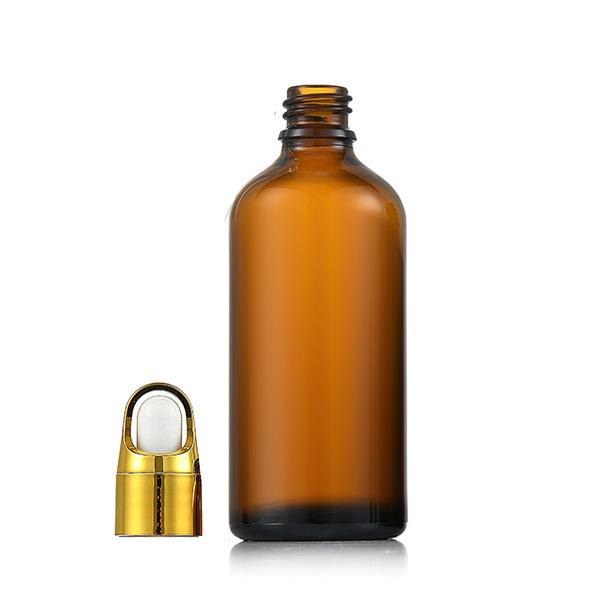 Brown Light-Proof 10ML Glass Dropper Bottle with Rubber Head for Essential Oils.
