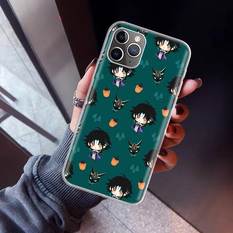 

Cartoon Genshin Impact Phone Case For iPhone 17 Air 11 13 Mini 14 15 Plus 16 12 Pro Max 16E SE 7 8 Pattern Soft TPU Back Cover iPhone 17 Pro