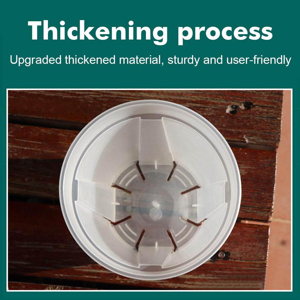 Transparent Plastic Flower Pot Root-Controlled Planting Pot With Stomata Grow Box For Planting Orchids Home Garden Supplies