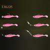 3Pcs 7.5CM/2.6G Soft Fishing Lure with Glitter Paddle Tail Realistic Bionic Colorful Silicone Artificial Bait Freshwater Saltwater Fishing