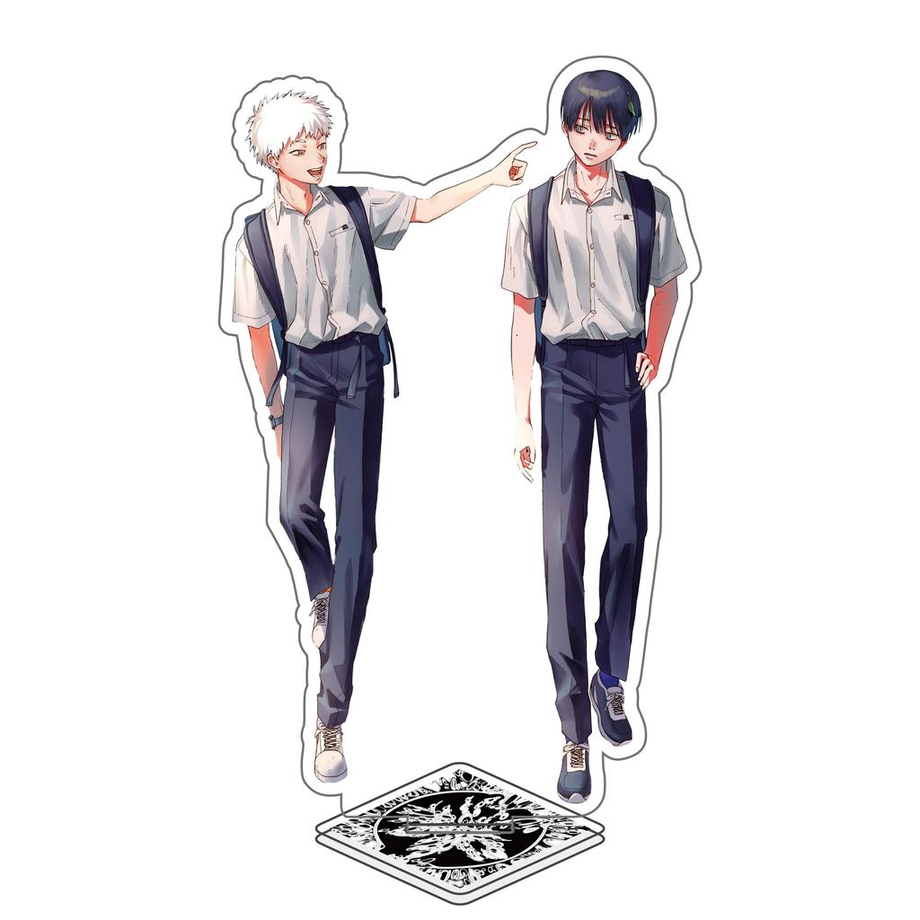 Anime The Summer Hikaru Died 15CM Acrylic Stand Figure Hikaru Indou Yoshiki Tsujinaka Desktop Ornament Collectible KEY Fans Gift