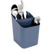 Cutlery Drainer Container for Knives and Kitchen Utensils Basket Stand Gray