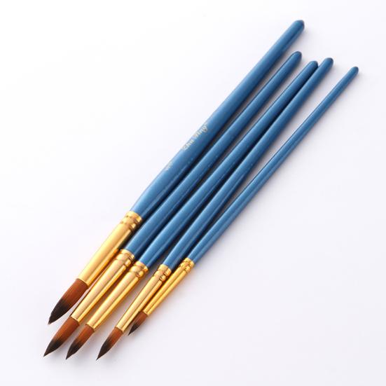 Pincéis de pintura Interface de tubo de cobre Cabo de madeira resistente Pincéis de cabelo de náilon para pintura