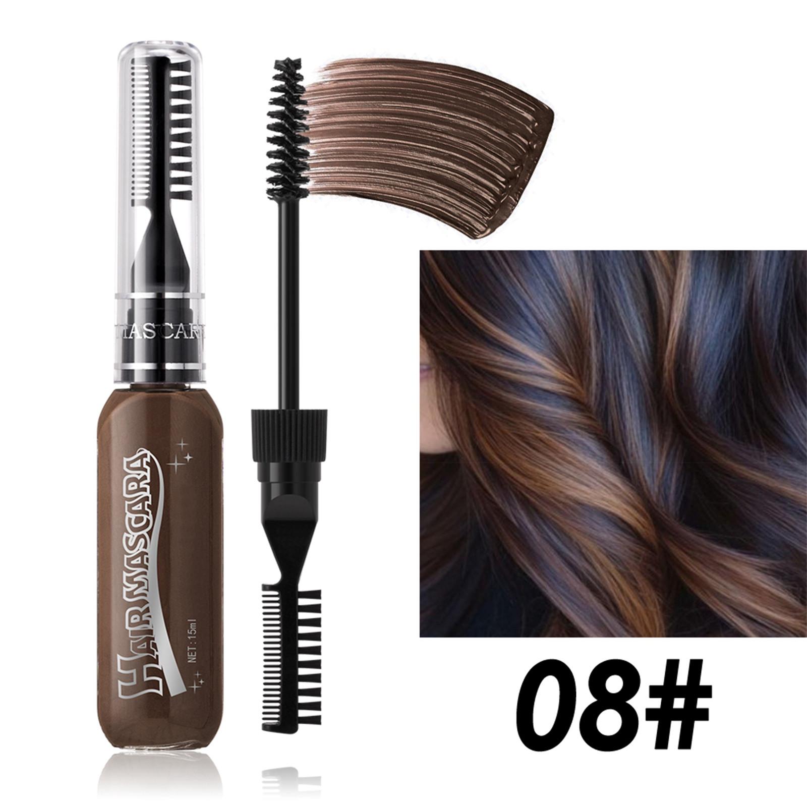 

Одноразовая двухголовая расческа для окрашивания волос, ресниц, вечеринки, сценического макияжа, окрашивания волос, удобная и практичная. 15 мл One Size коричневый