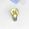 Portable Button Badges Stylish Bulb Shape Shiny