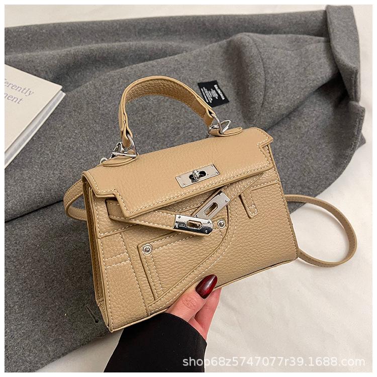 Korean version niche design portable Kelly bag 2025 niche design trend shoulder bag high-end texture fashion women's bag