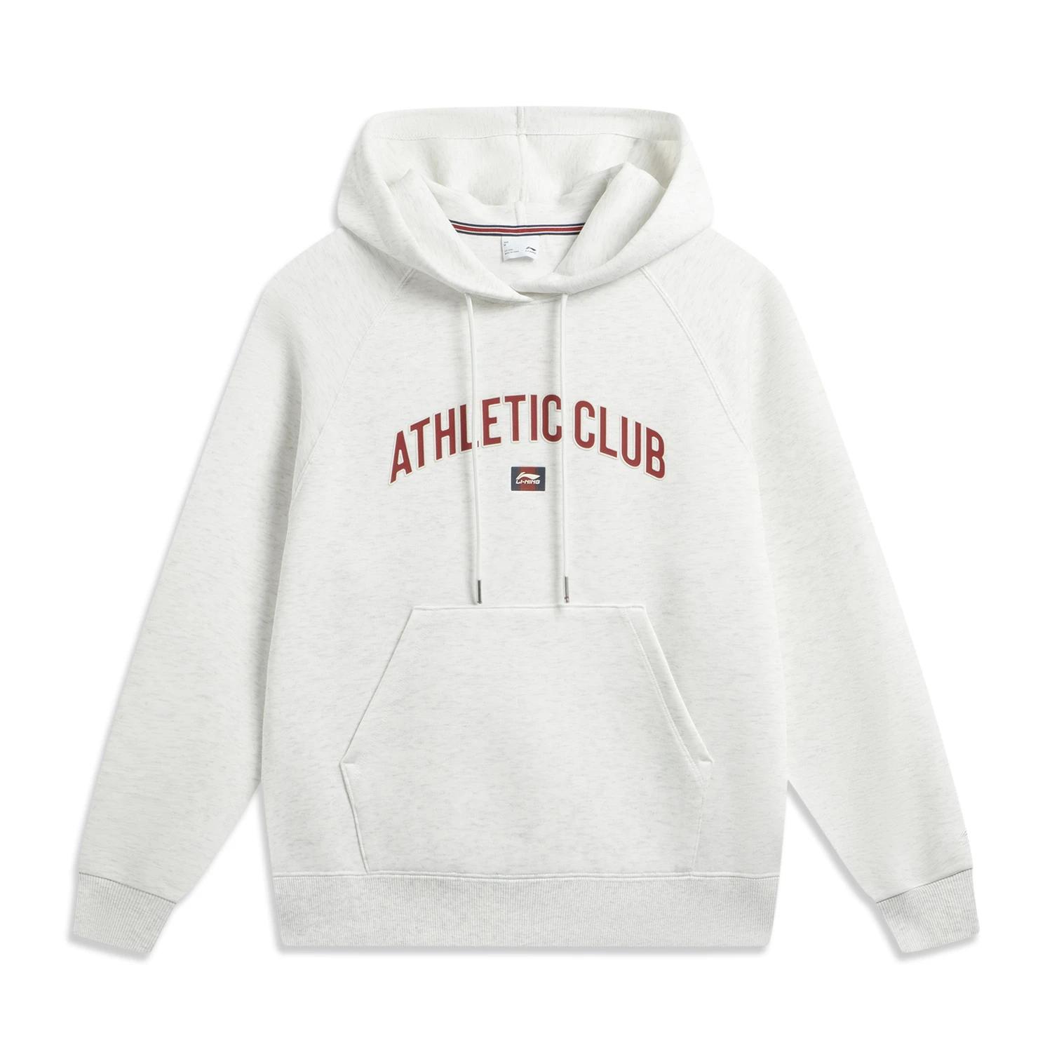 Спортивная серия Li Ning Letter с капюшоном, простая, универсальная, повседневная толстовка, женская толстовка AWDW158-5 L