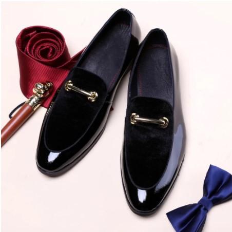 Leather Shoes Men  Business Oxford  Breathable Patent Leather Formal Shoes Plus Size Man Office Wedding Flats Male Black