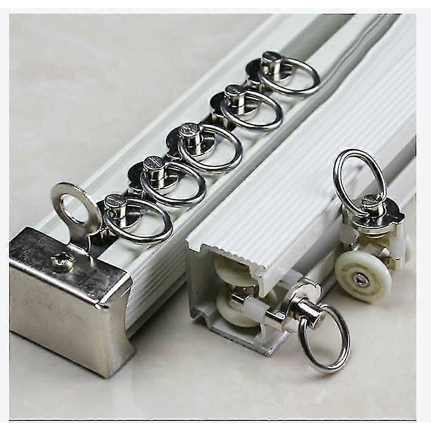 10 Pieces Aluminum Alloy Roller Plastic Twin Curtain Track Glider Rail Rollers
