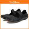 Elegant Women Summer Flat Sneakers With Breathable Fabric And Leisure Weave Design