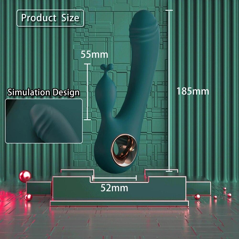 Powerful Vibrator for Women G Spot Rabbit Female Clitoris Stimulator Rechargeable Vibrating Sex Toy