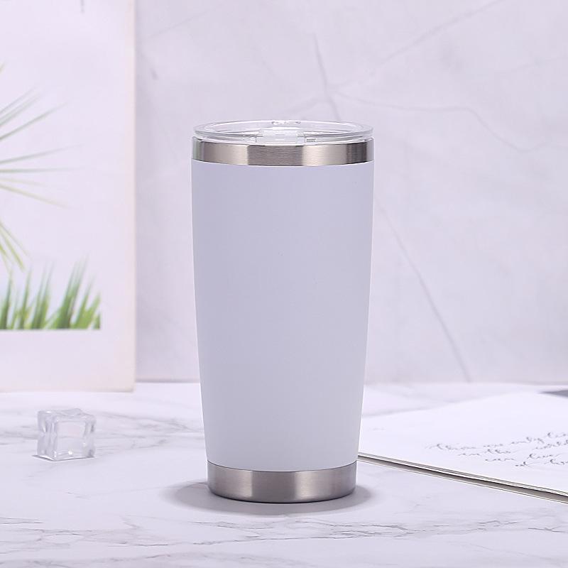 20oz Outdoor 304 Stainless Steel Beer Tumbler for Cars, Without Straw