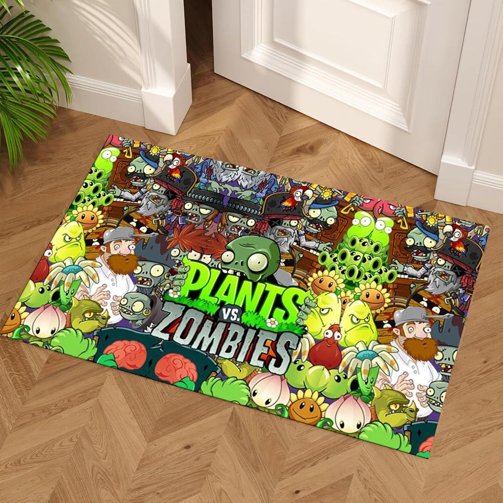 Plants Vs. Zombies Floor Rug Office Rug Design for Study room Game Room Bedrooms Playrooms Antislip Carpet Anime Office Decor Spiritual Gift