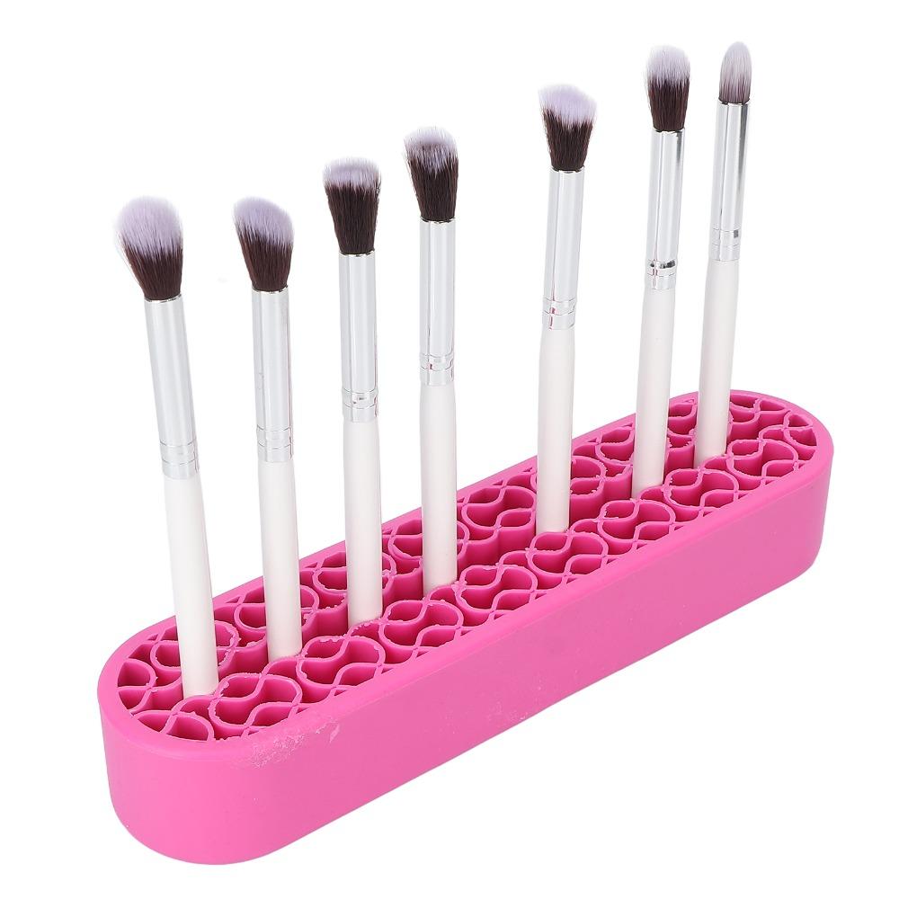 Multi-Grid Partition Silicone Makeup Brush Holder  Storage For Tweezers And Small Beauty Gadgets