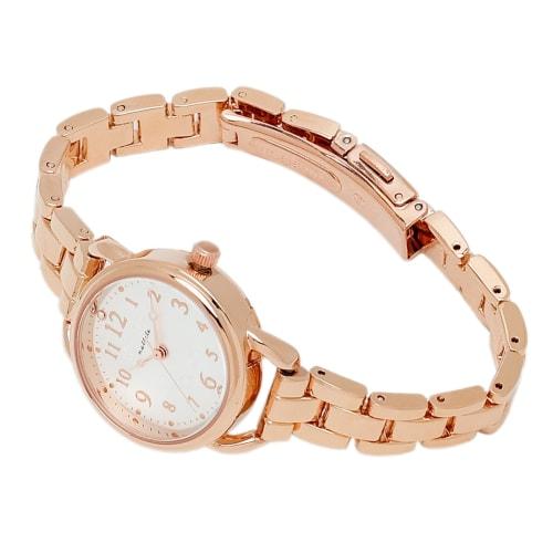 Fieldwork Women's Analog Watch, 5 ATM Water Resistance, Metal Band, Pink Gold, White, WP Aqua, ASS173P-3