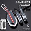 5/6/7/8/9 Buttons Zinc Alloy+Silicone Car Key Case Cover Protective Shell Fob for Kia Ka4 Car Keychain Interior Accessories