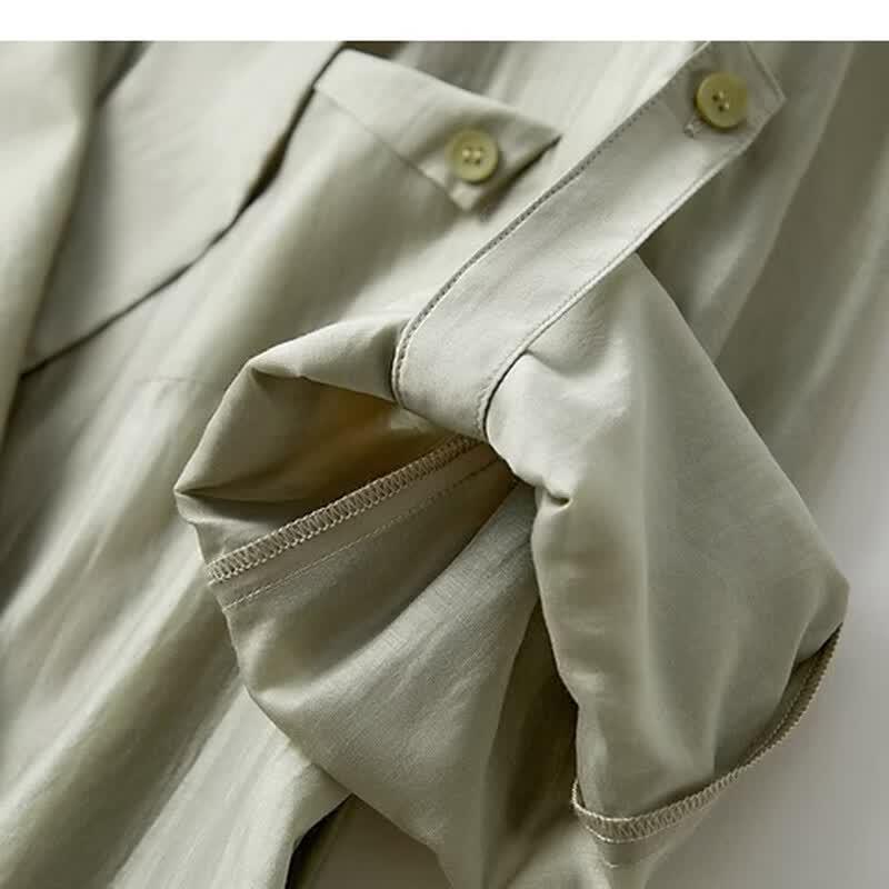 IHIMI Women's Tencel Shirt & Shorts Set