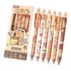 6Pieces Cartoon Retractable Erasable Gel Pen Blue Inks 0.5mm Quick Drying for Writing Journaling Office Writing Tool