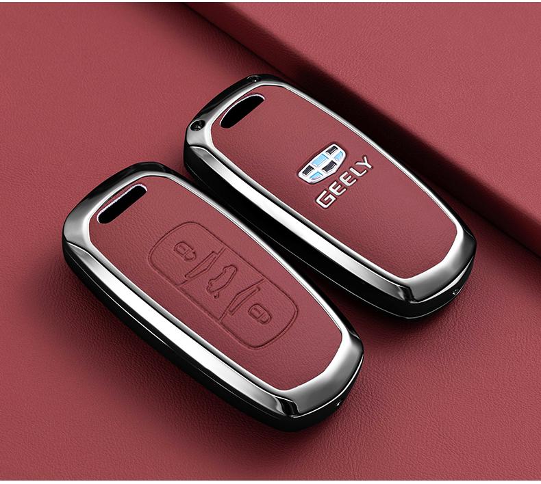 Car Key Case Cover Shell For Geely Emgrand X7 Gs Gx3 Gt Gc9 Ec7 Gc715 Ec718 Englon Sc3 Atlas Pro Keyless Accessories